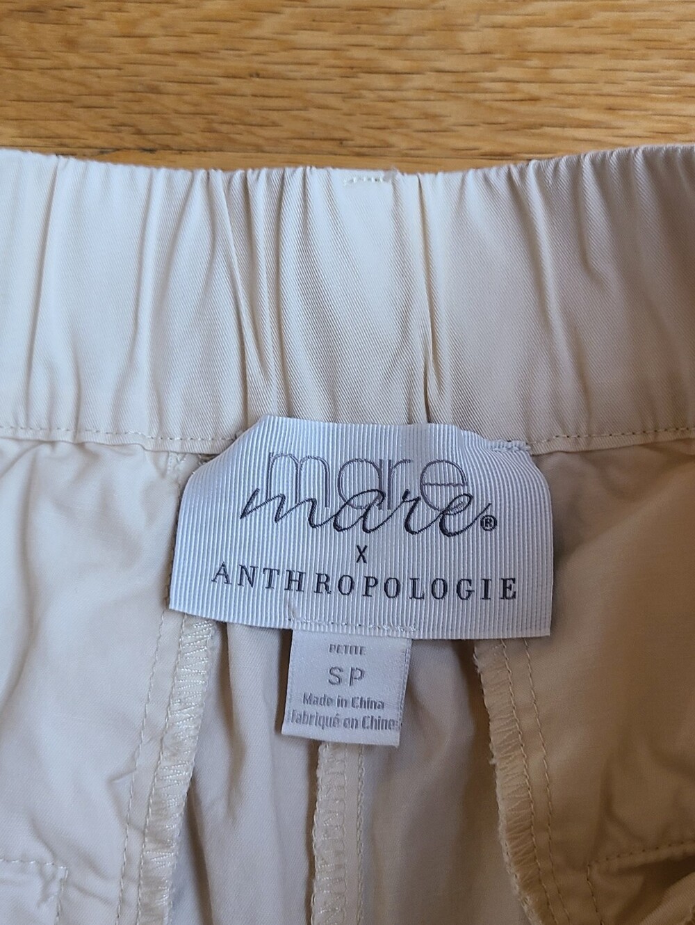 Anthropologie Mare Mare Curved Hem Wide Leg Chino Pants Small Coastal - Picture 4 of 15